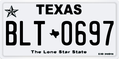 TX license plate BLT0697