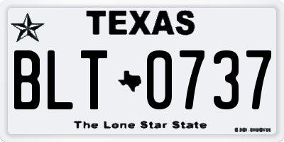 TX license plate BLT0737