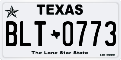 TX license plate BLT0773