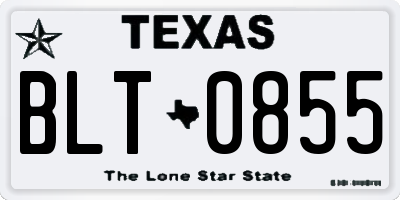 TX license plate BLT0855