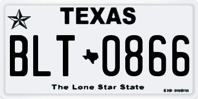 TX license plate BLT0866