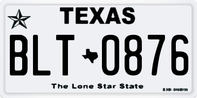 TX license plate BLT0876