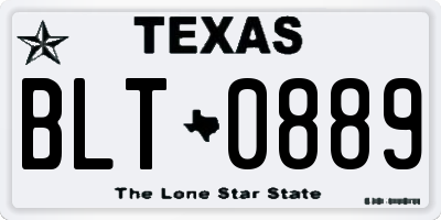 TX license plate BLT0889