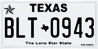 TX license plate BLT0943