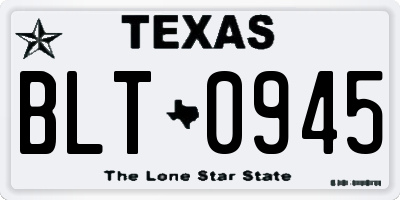 TX license plate BLT0945
