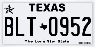 TX license plate BLT0952