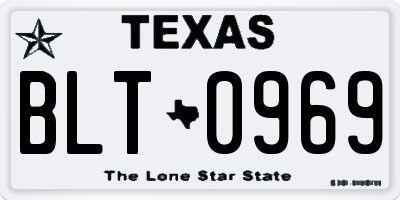 TX license plate BLT0969