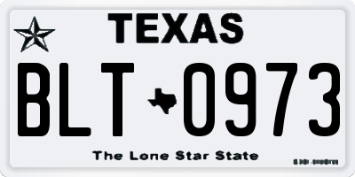 TX license plate BLT0973