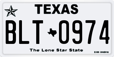 TX license plate BLT0974
