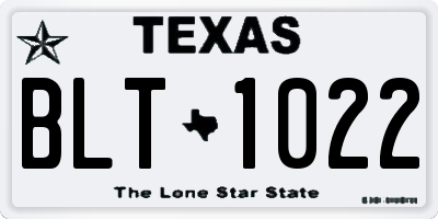 TX license plate BLT1022