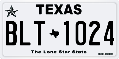 TX license plate BLT1024