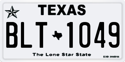 TX license plate BLT1049