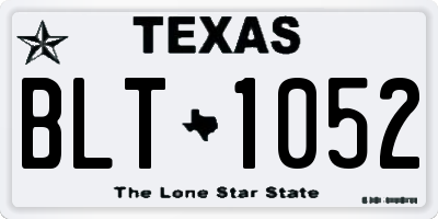 TX license plate BLT1052