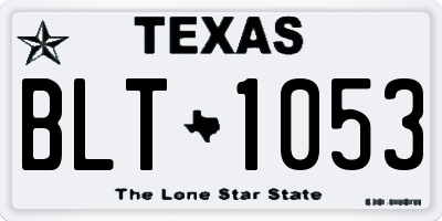TX license plate BLT1053