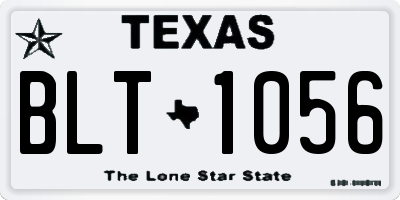 TX license plate BLT1056