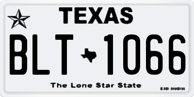TX license plate BLT1066