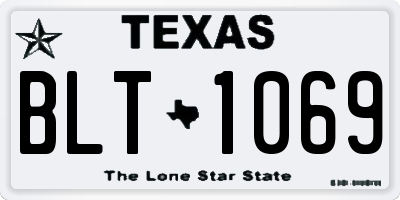 TX license plate BLT1069