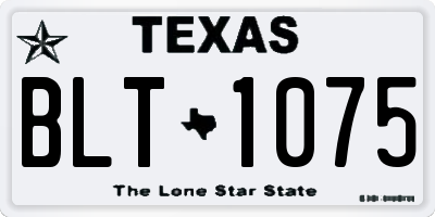 TX license plate BLT1075