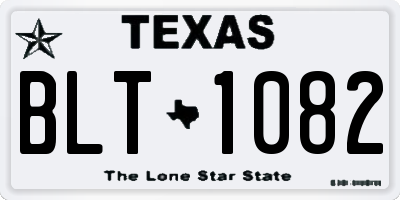 TX license plate BLT1082