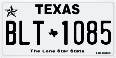 TX license plate BLT1085