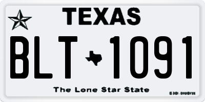 TX license plate BLT1091