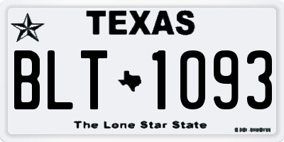 TX license plate BLT1093