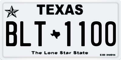 TX license plate BLT1100