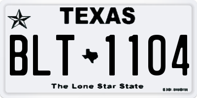 TX license plate BLT1104