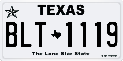 TX license plate BLT1119