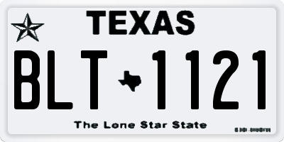 TX license plate BLT1121