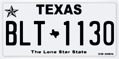 TX license plate BLT1130