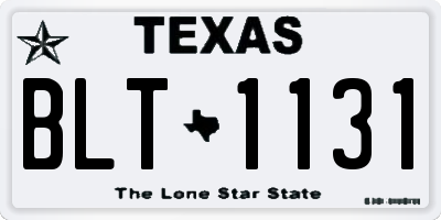 TX license plate BLT1131