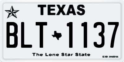 TX license plate BLT1137