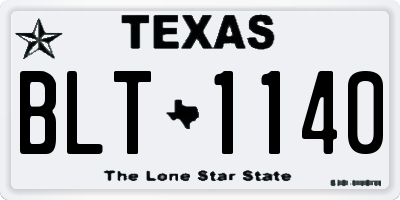 TX license plate BLT1140