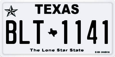 TX license plate BLT1141