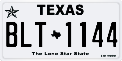 TX license plate BLT1144