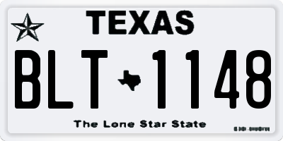 TX license plate BLT1148