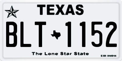 TX license plate BLT1152