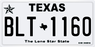 TX license plate BLT1160