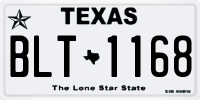 TX license plate BLT1168