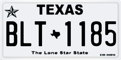 TX license plate BLT1185