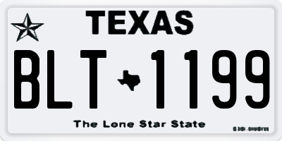 TX license plate BLT1199