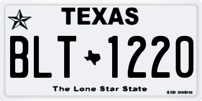 TX license plate BLT1220