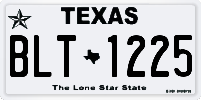 TX license plate BLT1225
