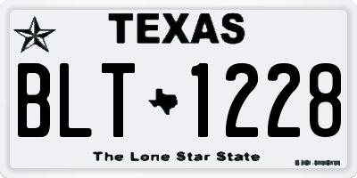 TX license plate BLT1228