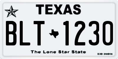 TX license plate BLT1230