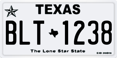 TX license plate BLT1238