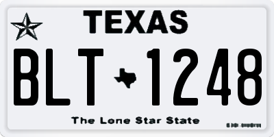 TX license plate BLT1248