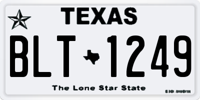TX license plate BLT1249