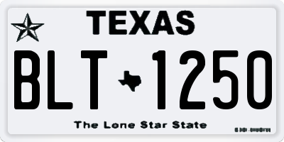 TX license plate BLT1250